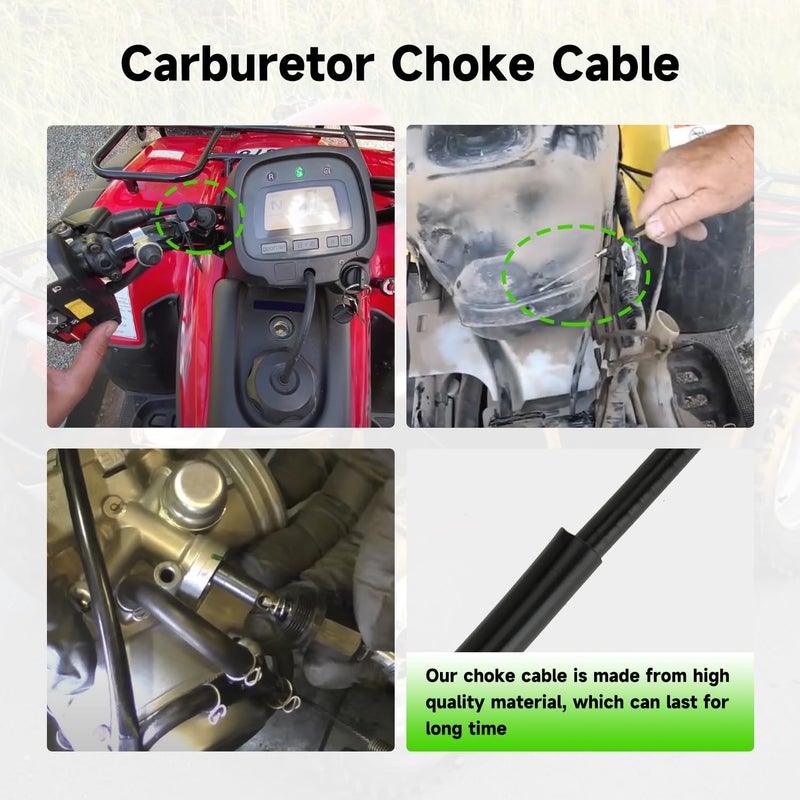 XIKOBY Rubicon 500 Choke Cable and Starter Valve Plunger Kit Compatible with Foreman TRX500 TRX500FPA TRX500FGA TRX500FA 2001-2014 Foreman 500 TRX500FE TRX500FM TRX500TM ATV Quad 4 Wheeler - Image 2